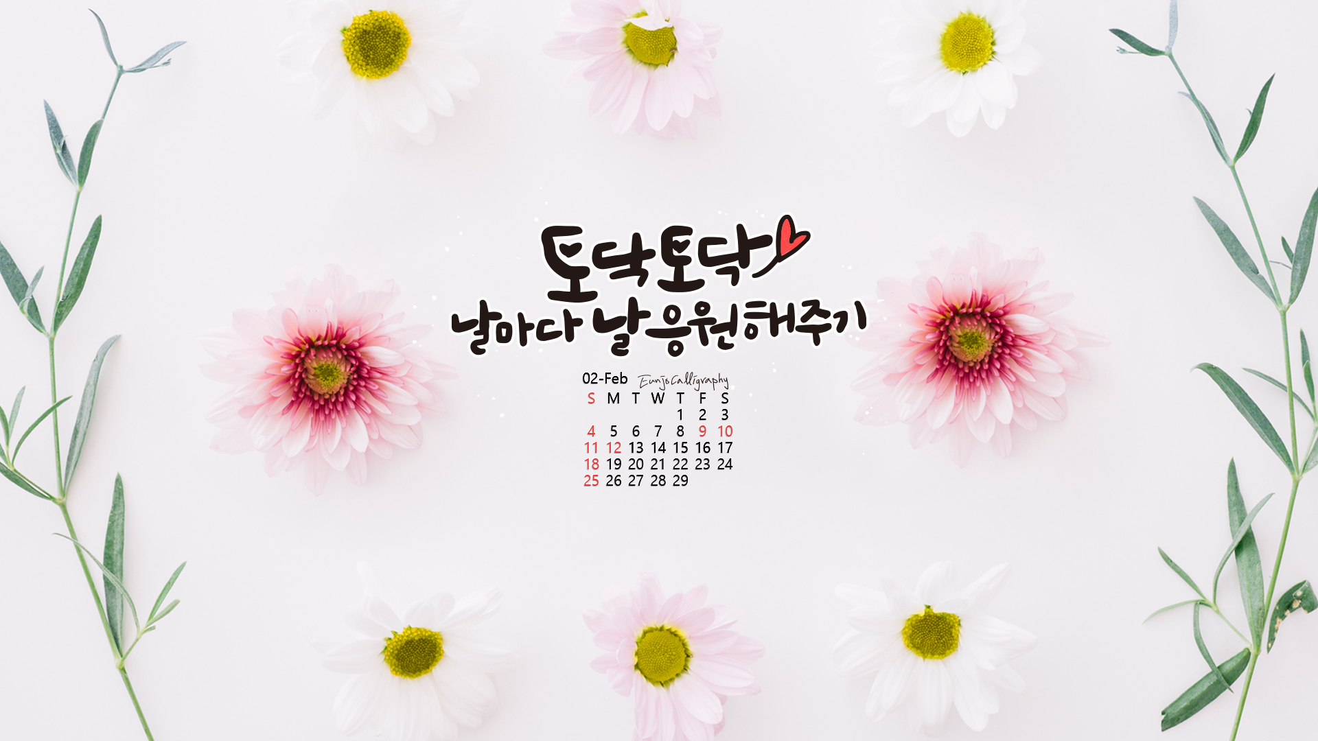 은조 캘리의 2월 달력