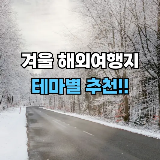 겨울 해외여행지 테마별 추천