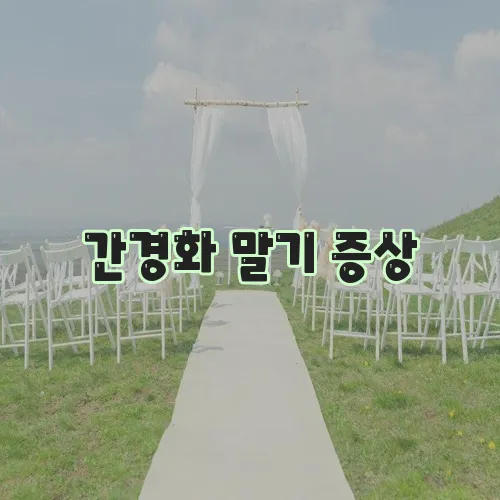 간경화 말기 증상, 합병증 및 관리