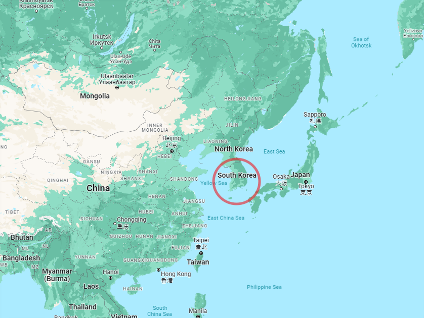 Korea&#44; South Korea&#44; location