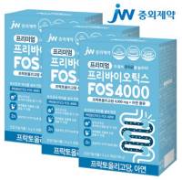 JW중외제약 프리미엄 프리바이오틱스 FOS 4000 플러스 아연 3박스 프락토올리고당 유산균