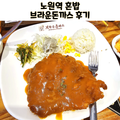  노원역 혼밥 브라운돈까스 노원역점 돈가스 후기 점심맛집