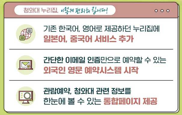 청와대 누리집 개편