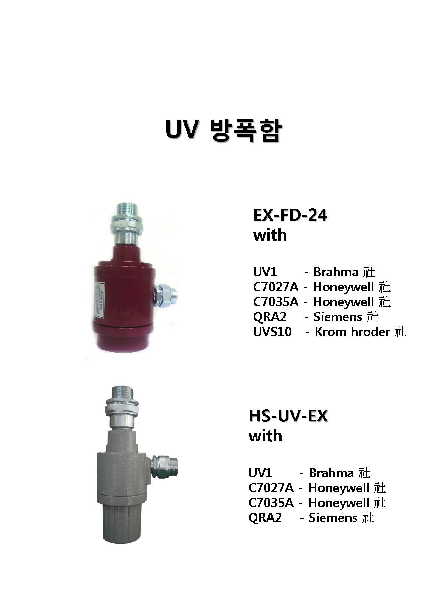 방폭용 화염검출기 (HS-UV-EX)