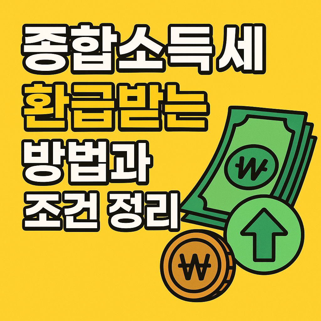 종합소득세 환급받는 방법과 조건 정리 - 숨은 세금 되찾기!