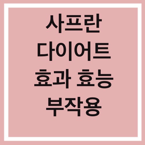  사프란 다이어트 향신료 효능 먹는 방법 부작용
