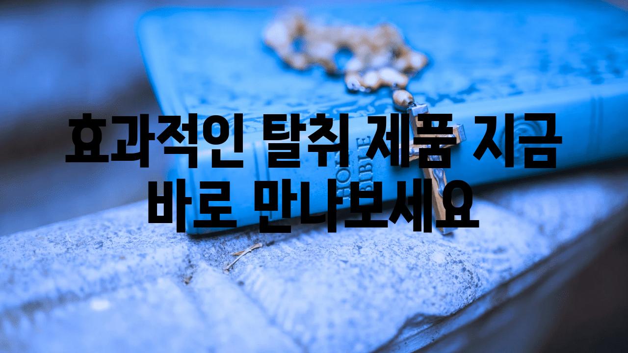 효과적인 탈취 제품 지금 바로 만나보세요