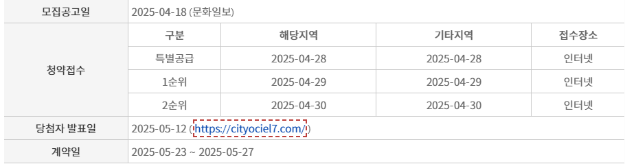 청약일정