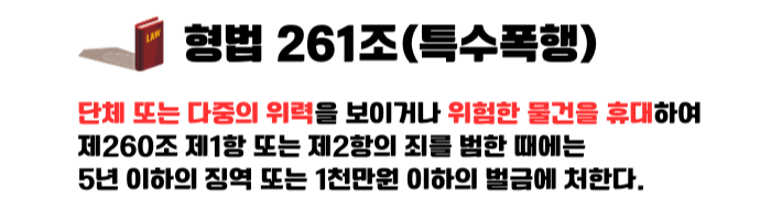 특수폭행 성립요건-특수폭행 초범 형량과 벌금 액수는 형법 법정형이 기준