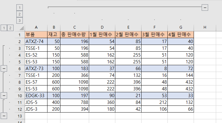 열-그룹의-3번-단추-클릭-사진