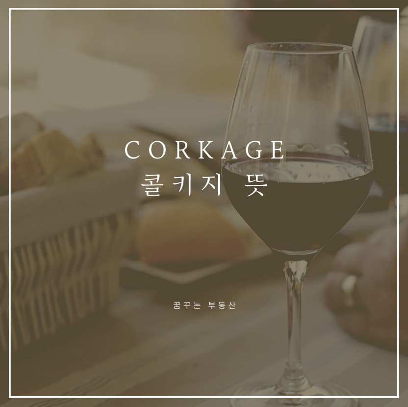  Corkage 뜻, 와인 콜키지의 뜻과 의미