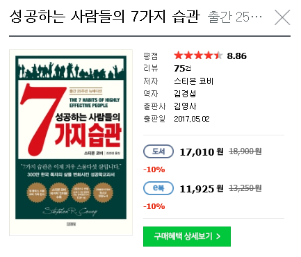  성공하는 사람들의 7가지 습관