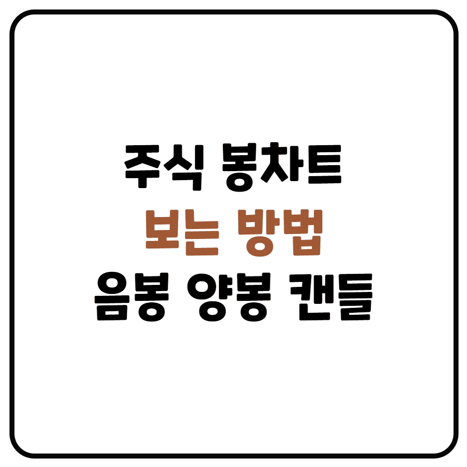  주식 차트 보는 방법 (음봉, 양봉, 캔들, 꼬리, 봉차트)