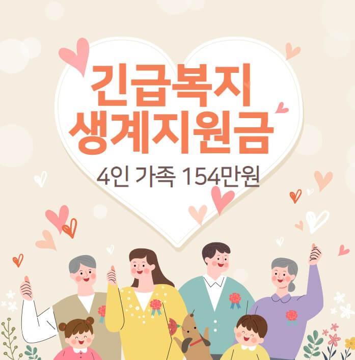 긴급복지 생계지원금 신청