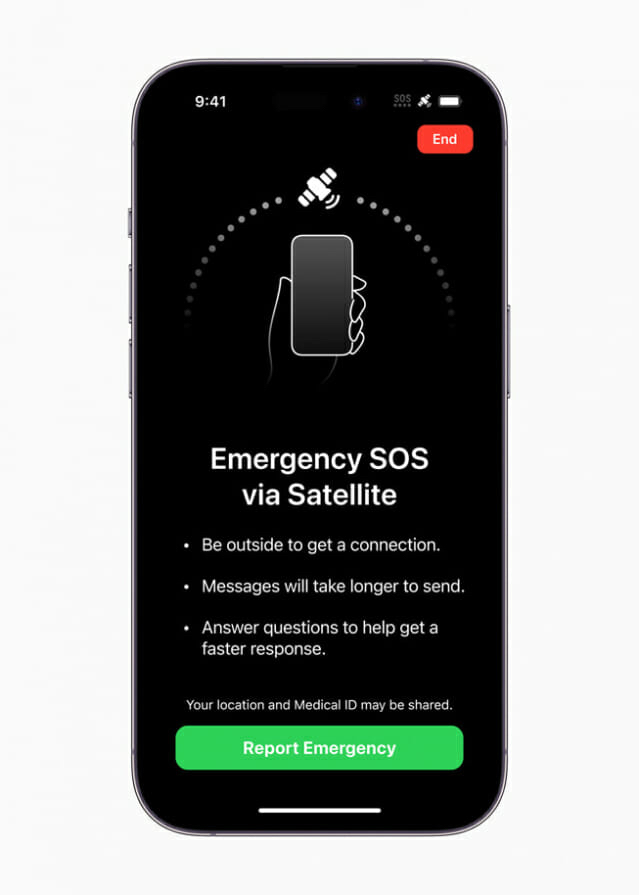 아이폰 위성 SOS 서비스