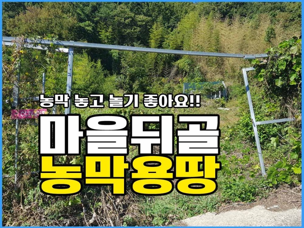  경남고성토지매매 마을뒤 골안땅매매 / 농막용땅 놀기 좋아요!!