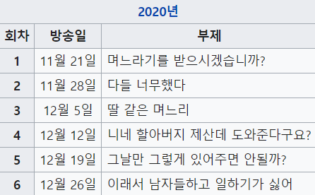 며느라기 1회 다시보기 드라마 보는법