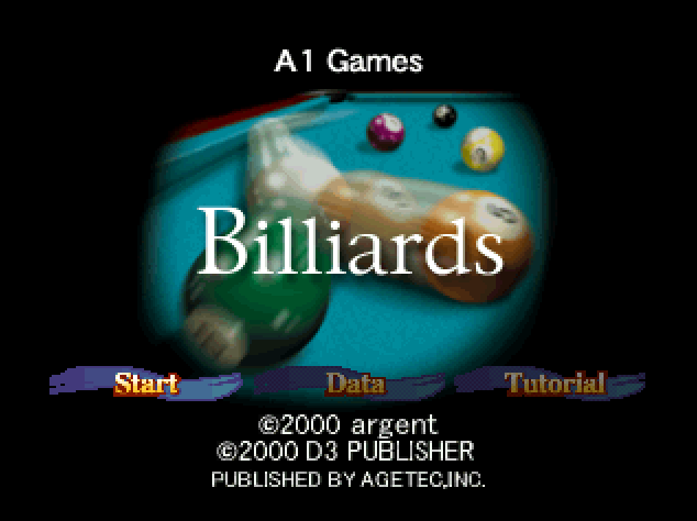  Agetec - 빌리아드 북미판 Billiards USA (플레이 스테이션 - PS - iso 다운로드)