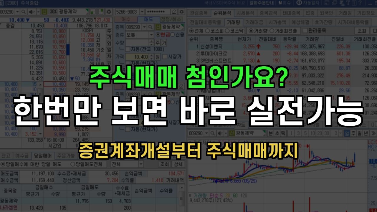  [20-10-10] 증권계좌 개설부터 주식매매까지 한방에 끝! 낼부터 실전! .