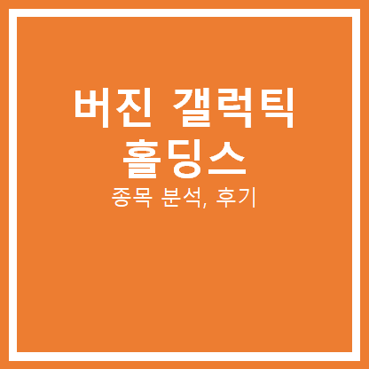  버진 갤럭틱 홀딩스 분석