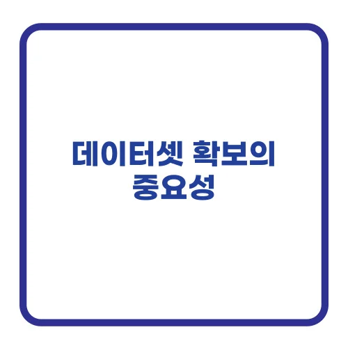 데이터셋 확보의 중요성