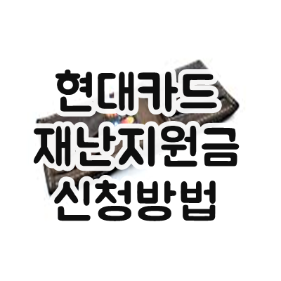  현대카드 재난지원금신청