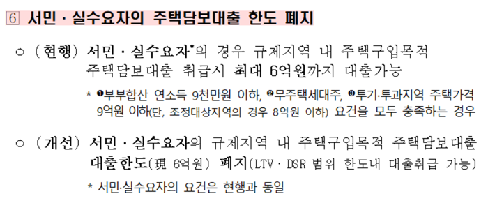 다세대 주택담보대출 가능, 대출규제 완화 7