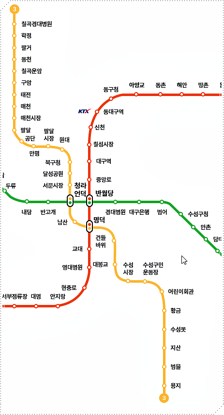 3호선 노선도