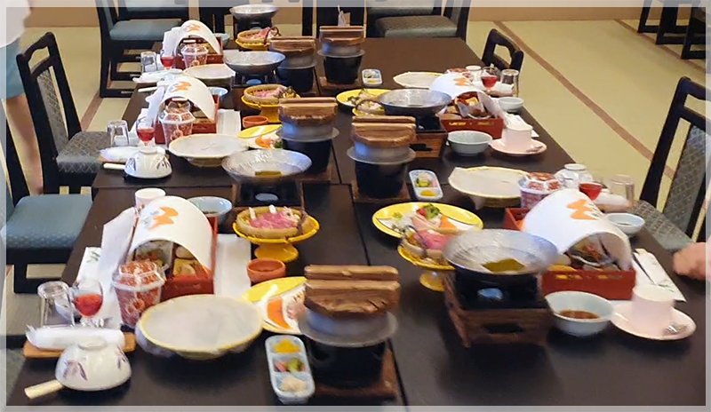 조잔케이 하나모미지 료칸 - 석식(저녁 식사) - 가이세키