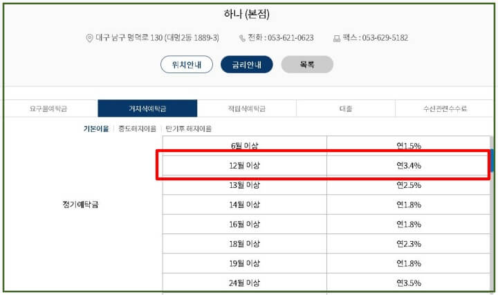 새마을금고-예금금리