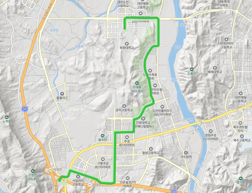  [대전] 213번버스 노선,첫차,막차 정보 : 원내동, 건양대병원, 목원대학교