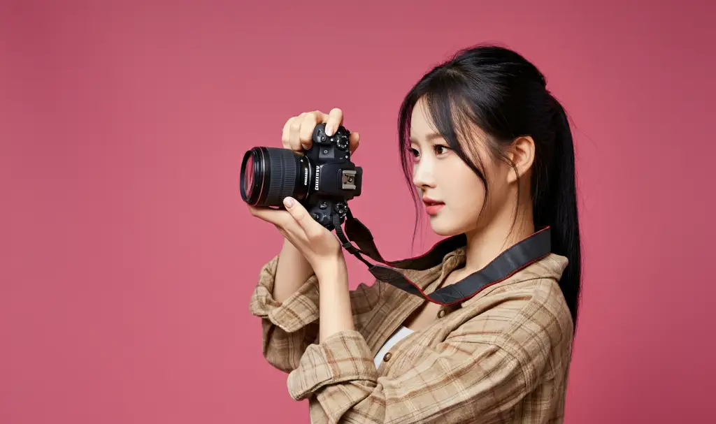 증명사진을 촬영하는 사진사
