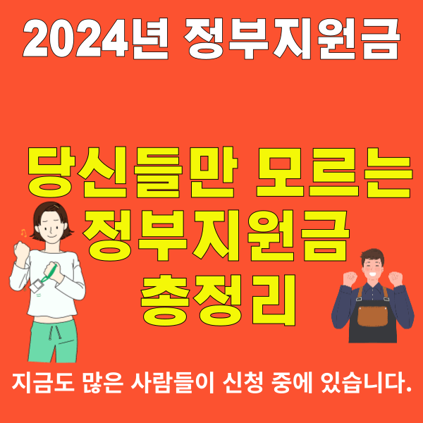 2024 정부지원금 총정리