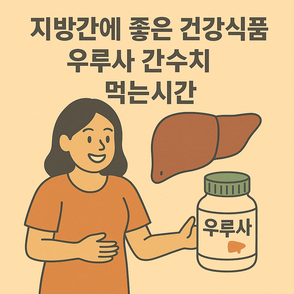 지방간에 좋은 건강식품 우루사 간수치 먹는 시간