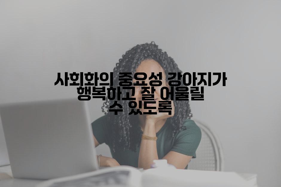 사회화의 중요성 강아지가 행복하고 잘 어울릴 수 있도록