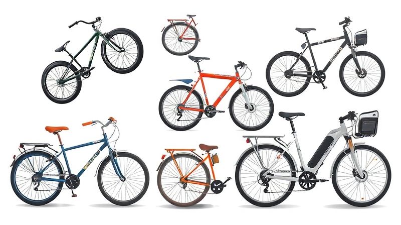BMX, 접이식 자전거, 전기 자전거 그림
