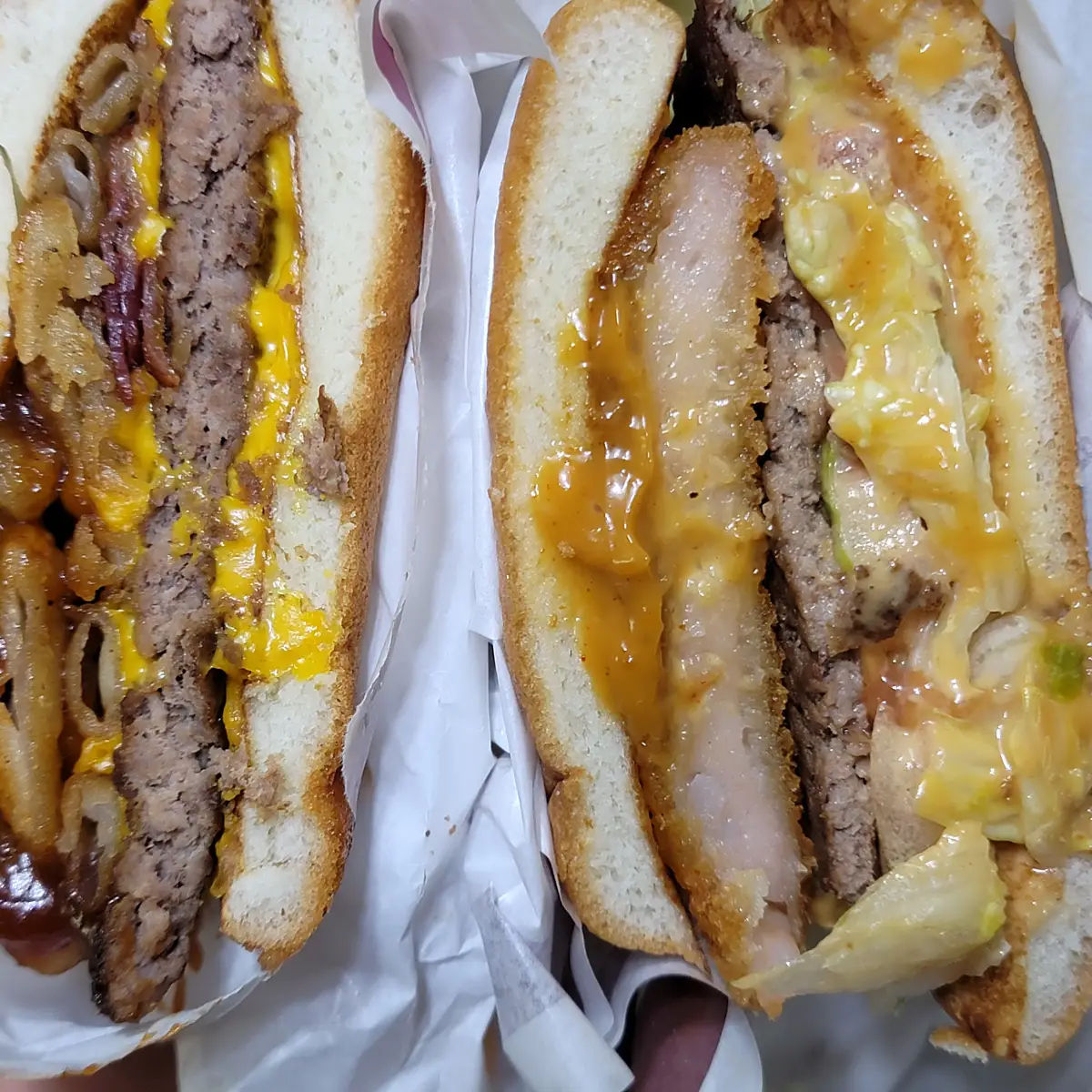 쿼터파운더-치즈-BBQ-베이컨&#44; 슈비버거-비교-사진