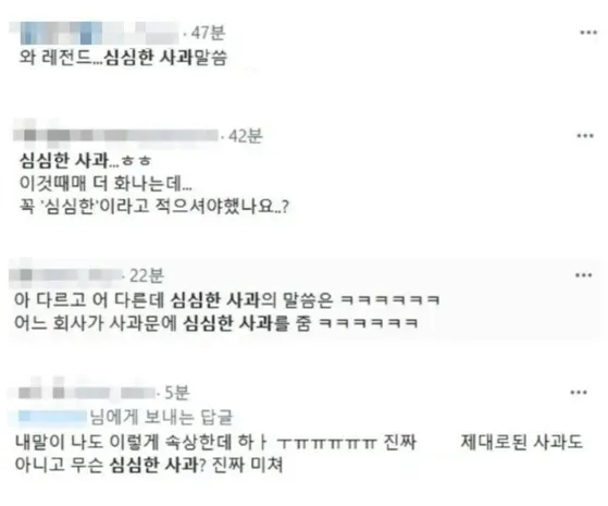 심심한 사과 뜻 한자 논란_7