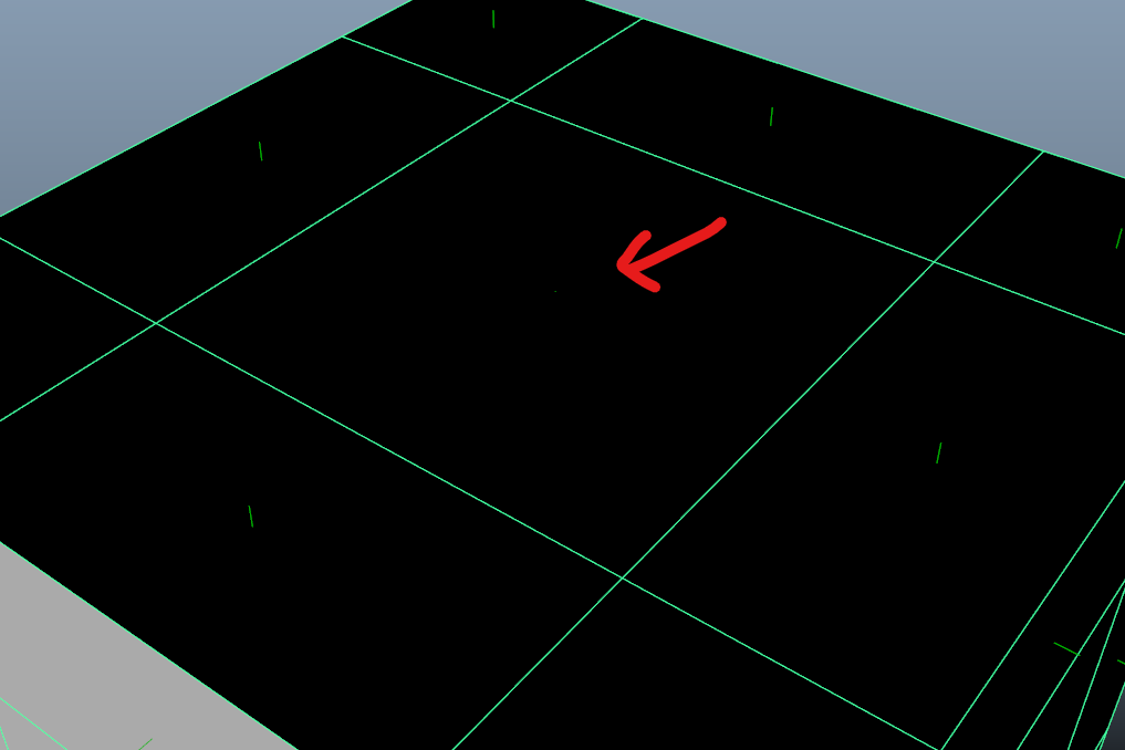 뒤집어진 면이 있는 부분을 확대한 이미지