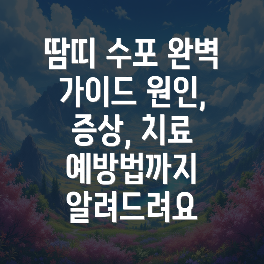 땀띠 수포