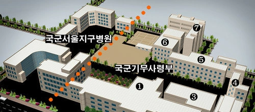 서울지구병원과 기무사령부는 같은 위치에 있다