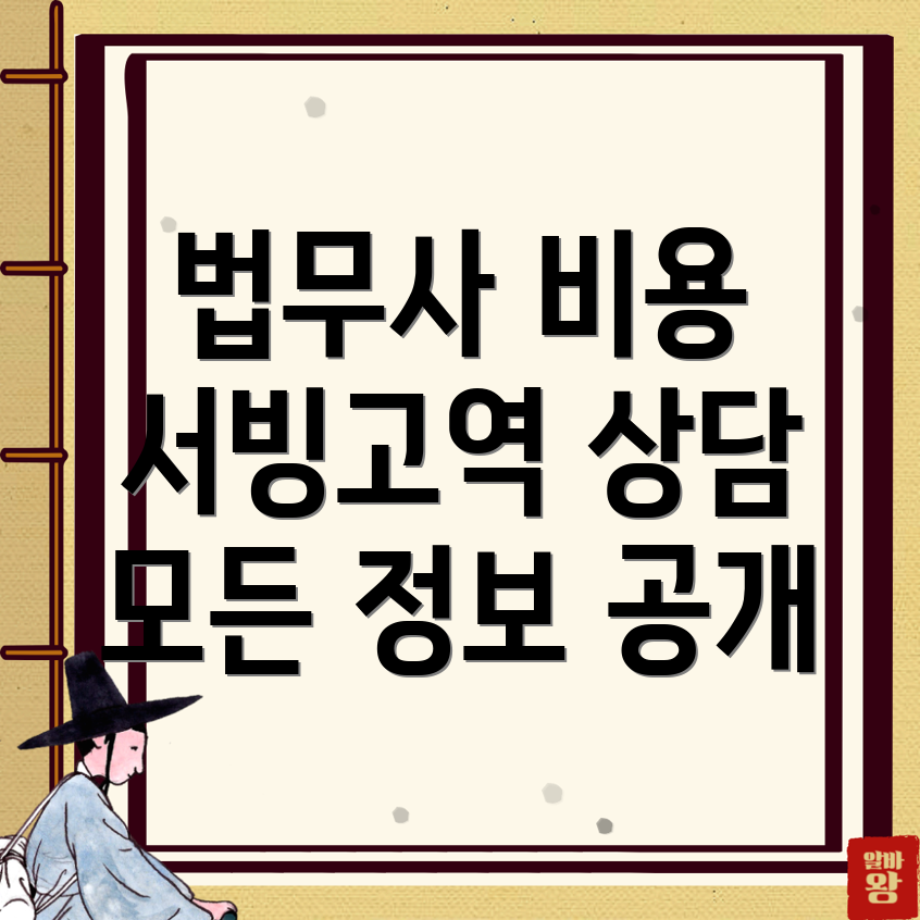 서빙고역 법무사 비용