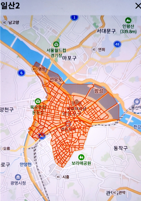 일산2캠프 배송지역 이미지