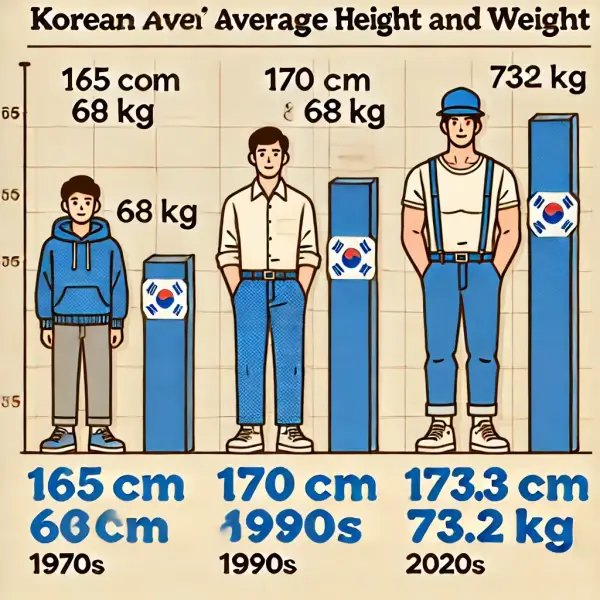 한국인-평균키와-평균몸무게