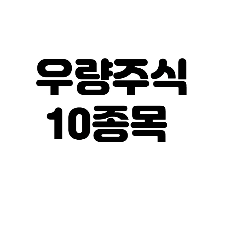  우량주식 10종목 초보자 필독!