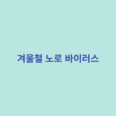 겨울철-노로-바이러스