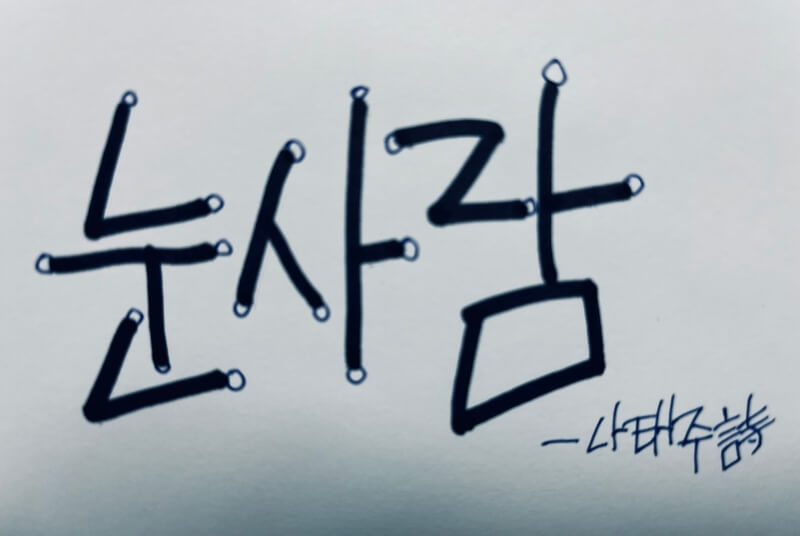  나태주의 '눈사람'-눈사람이 아니라 '새하얀 사람'