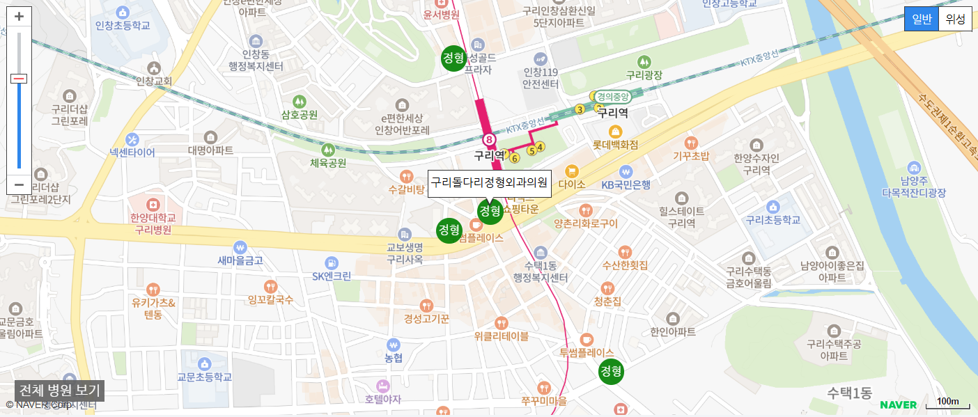구리시에서 야간 진료를 볼 수 있는 정형외과 병원 구리돌다리정형외과의원