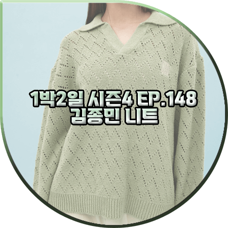  1박2일 시즌4 148회 김종민 니트 :: 와이케이 그린 펀칭 니트 : 김종민 패션