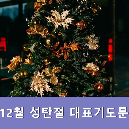  2020년 12월 성탄절 대표기도문